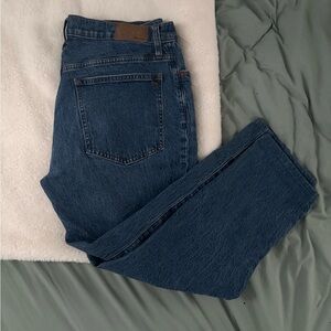 Madewell Deep Blue Straight Jeans